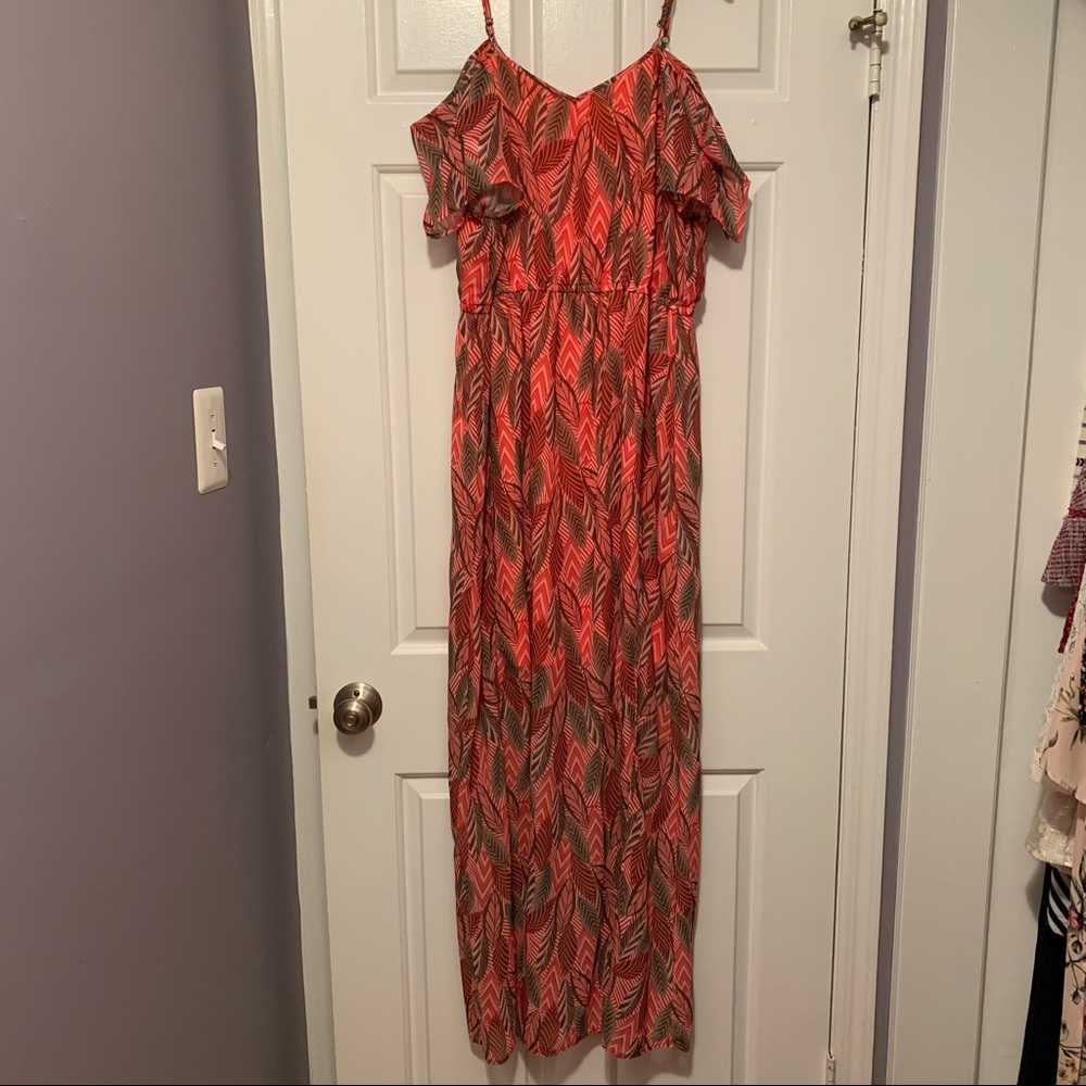 Tropical Print Maxi Dress